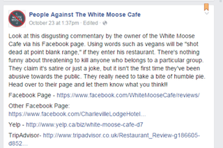 Illustration for article titled One Restaurant Owner Has Been Waging An Online War With Vegans For Two Months Now